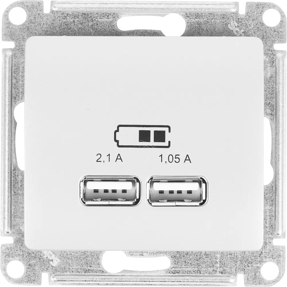 Schneider Electric Glossa — USB-розетка для одновременной зарядки двух устройств 84693597