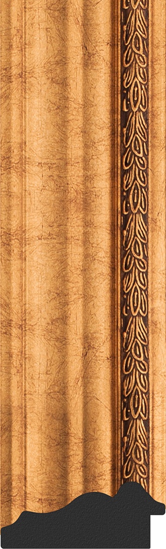 BY 3620 Зеркало с фацетом в багетной раме - римское золото 88 mm EVOFORM Exclusive - Вид №3