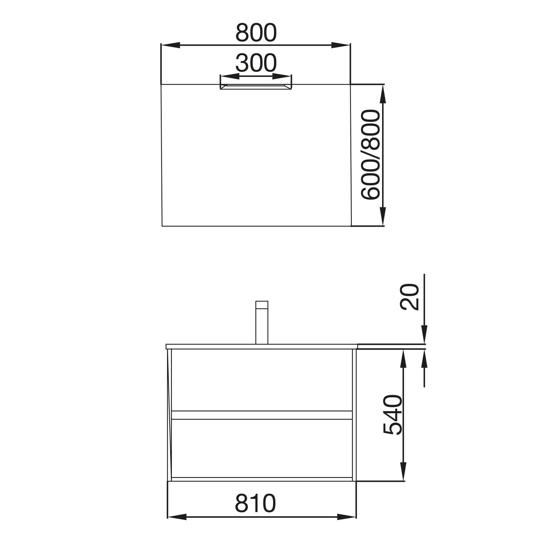 85042 SALGAR Комплект мебели для ванной NOJA 800 MATT GREY + Раковина + Зеркало + Свет Мэтт Грей - Вид №2