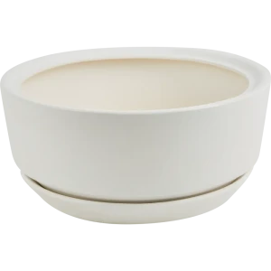 Горшок цветочный Бонсай ø21 h7 см v4.5 л керамика белый 83801197 STLM-2206016
