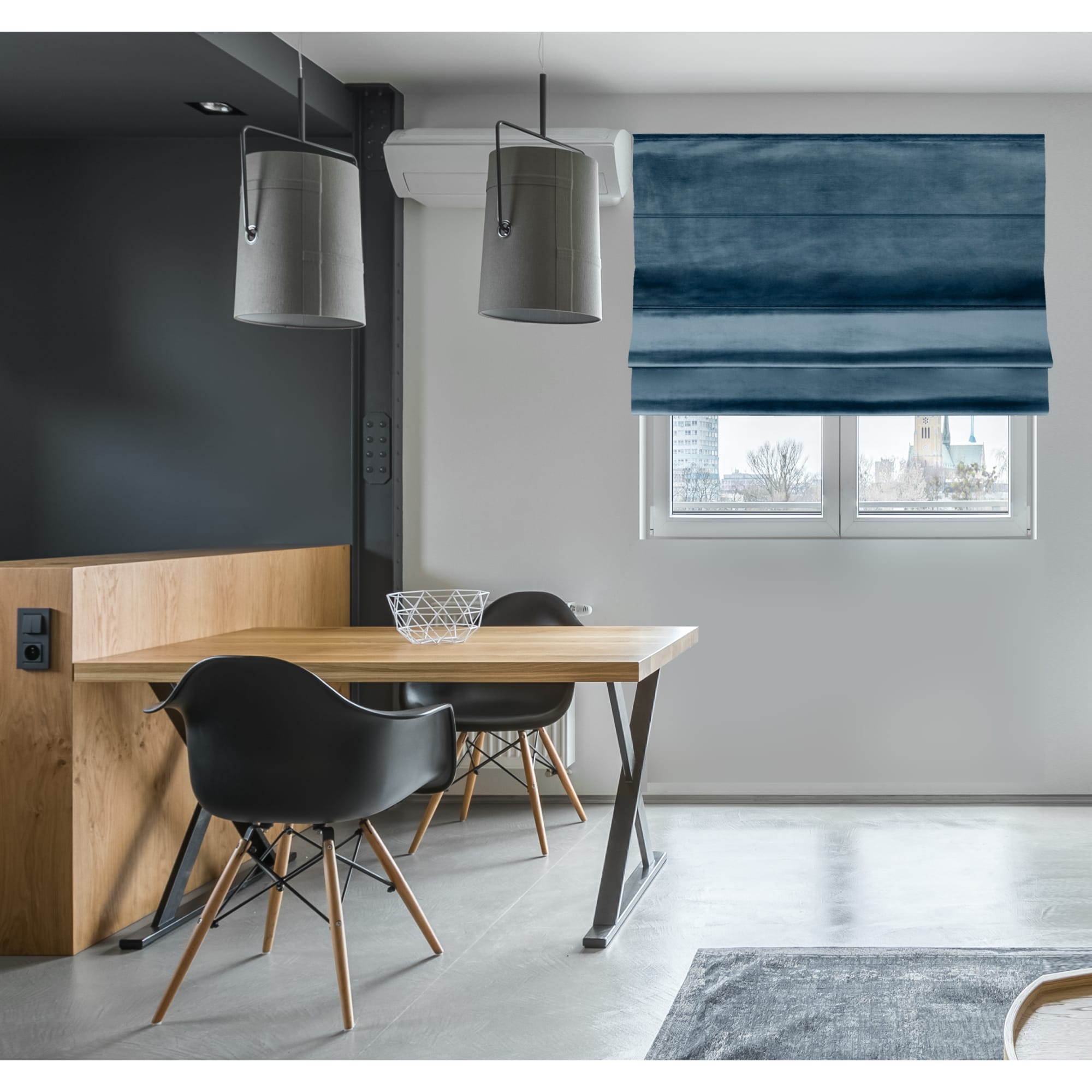 82411438 Штора римская Милфид 180x190 см цвет синий Santreyd  - Вид №6