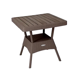 Стол садовый Rattan Ola Dom 75.5x76x74.5 см композитный материал цвет коричневый 87487346 STLM-2014821