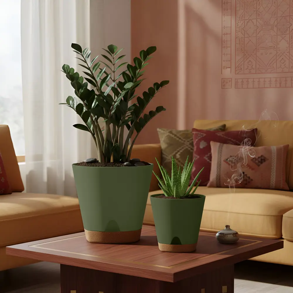 Горшок для цветов Ingreen Wood Ø17 h16.5 см v2.5 л пластик тайга STLM-2158189 - Вид №2