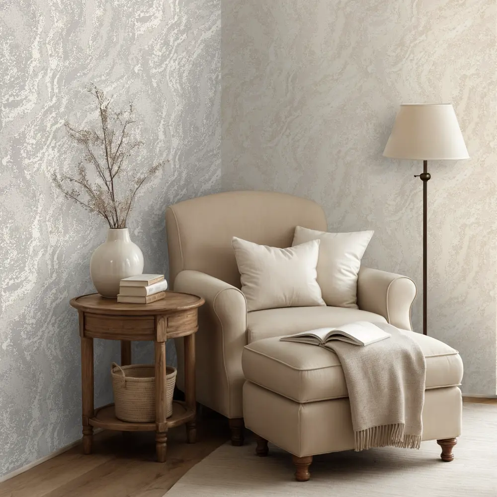Обои флизелиновые Deco-Deco Calistra темно-серые 1.06 м DD6073-23 STLM-2152496 - Вид №6
