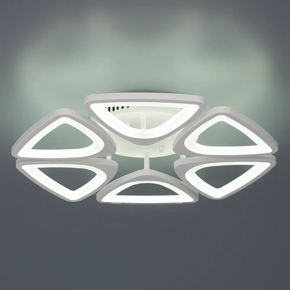 Люстра потолочная светодиодная Escada 10218/6LED 85W с пультом управления, 22 м², регулируемый белый свет, цвет белый STLM-2089098 - Вид №2