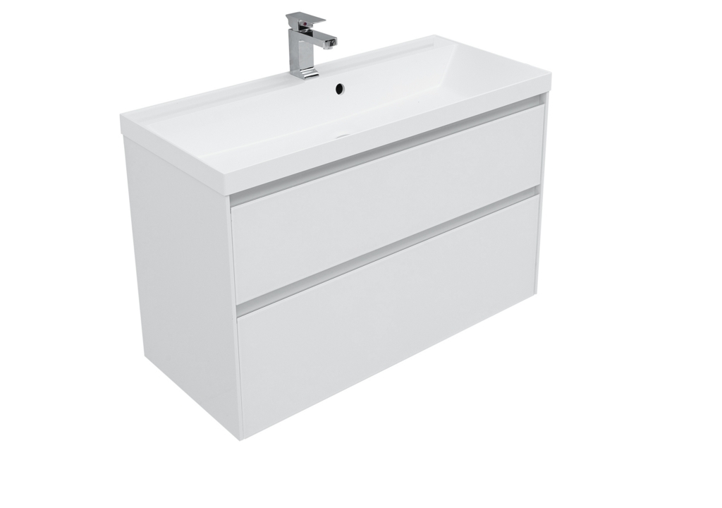 Мебель для ванной Aquanet Гласс 100 белый 0240468 - Вид №6