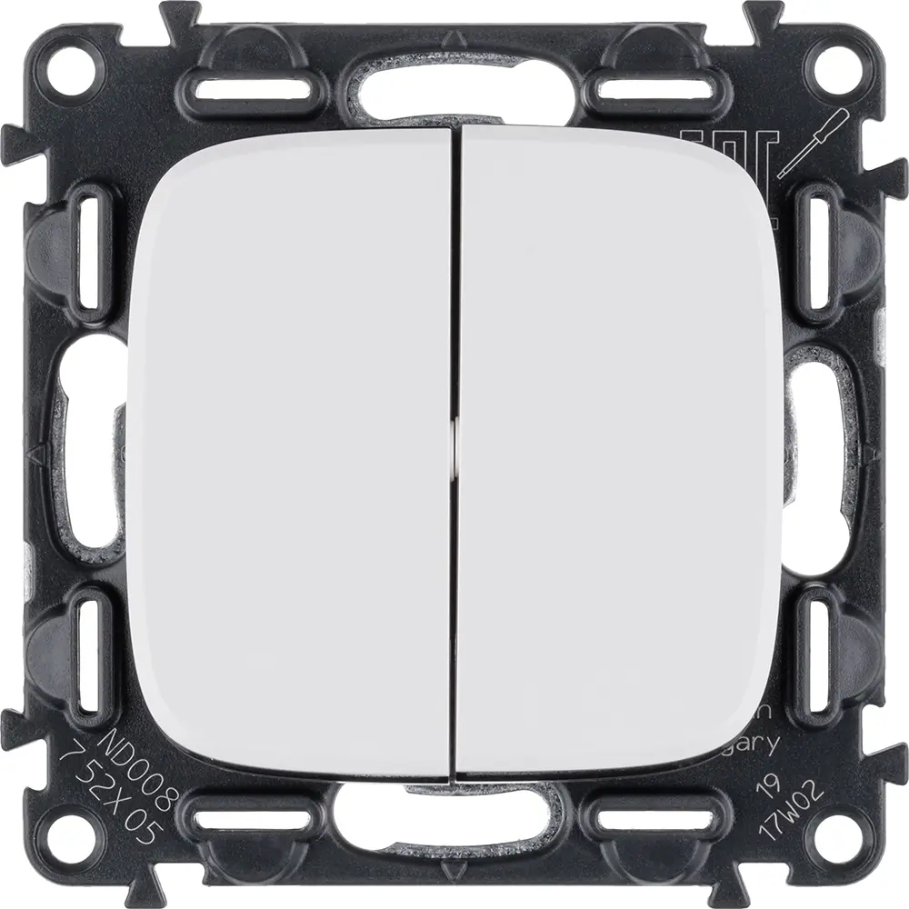 Выключатель встраиваемый Legrand VLN-A 2 клавиши цвет белый Valena Allure STLM-2113827