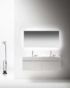 Двойной подвесной умывальник с ящиками