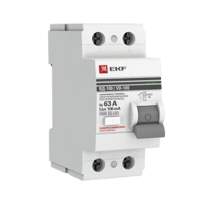 УЗО EKF PROxima ВД-100 2P 63 A 100 мА 4.5 кА AC 84405879 STLM-2196529