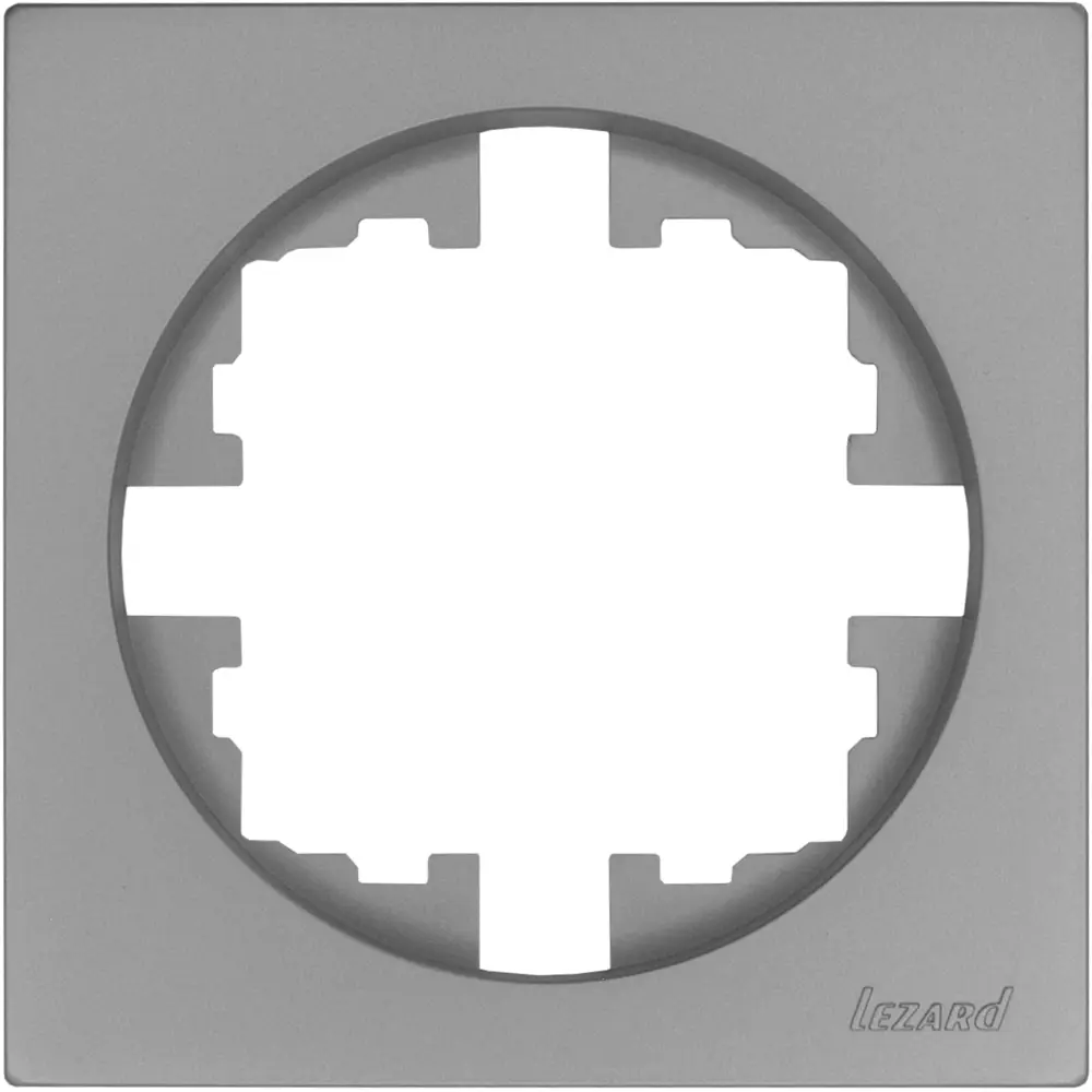 Рамка Lezard Vesna для розеток и выключателей - серый матовый 89424699 STLM-1566352