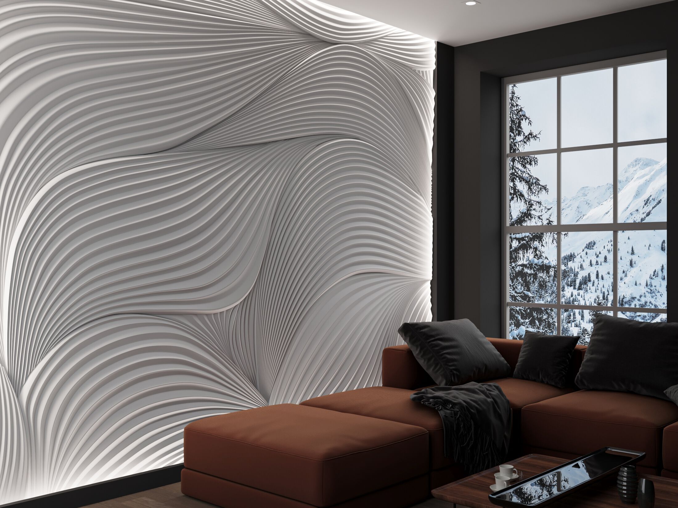 Трехмерная декоративная гипсовая панель WallDeco SILK ARCH-00108729