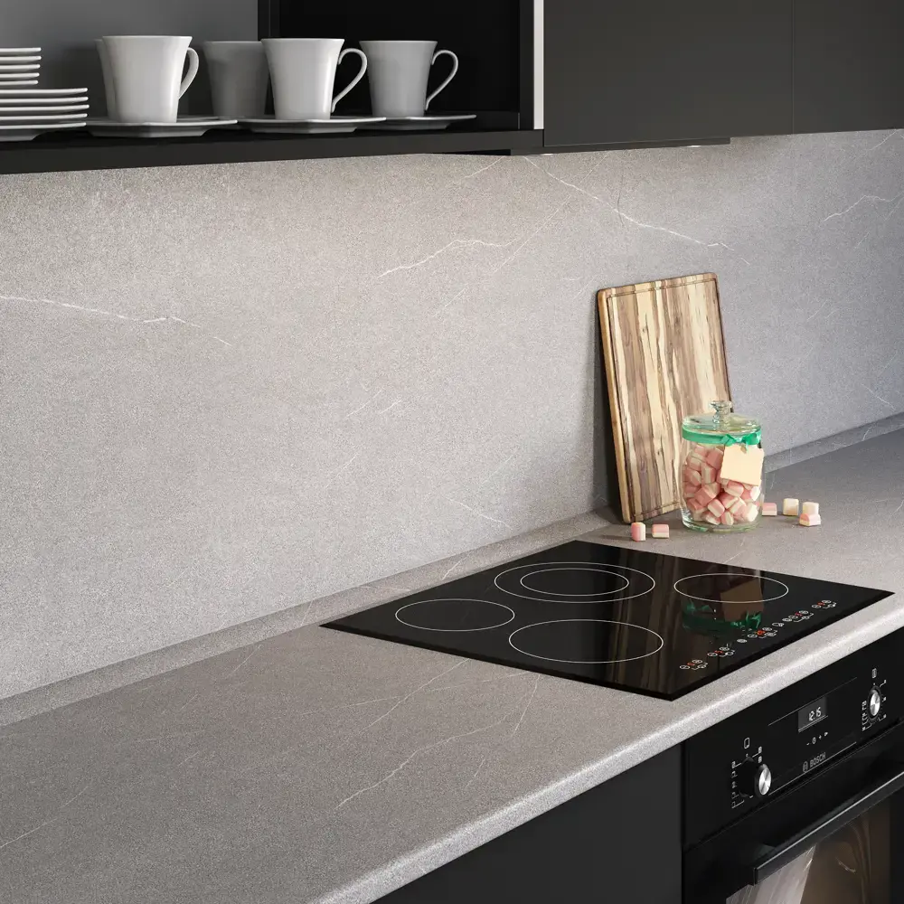 Столешница KONSENSA Гранит серый 60x120x2.5 см ДСП цвет серый ДСП Постформинг STLM-2103813 - Вид №5