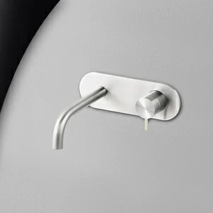 Смеситель для раковины сталь глянцевая с серой ручкой Toki Radomonte TKI21LCIL29