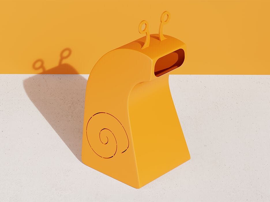 Корзина для мусора из оцинкованной стали DIMCAR ADELINA LA LUMACHINA ARCH-00096729 - Вид №1