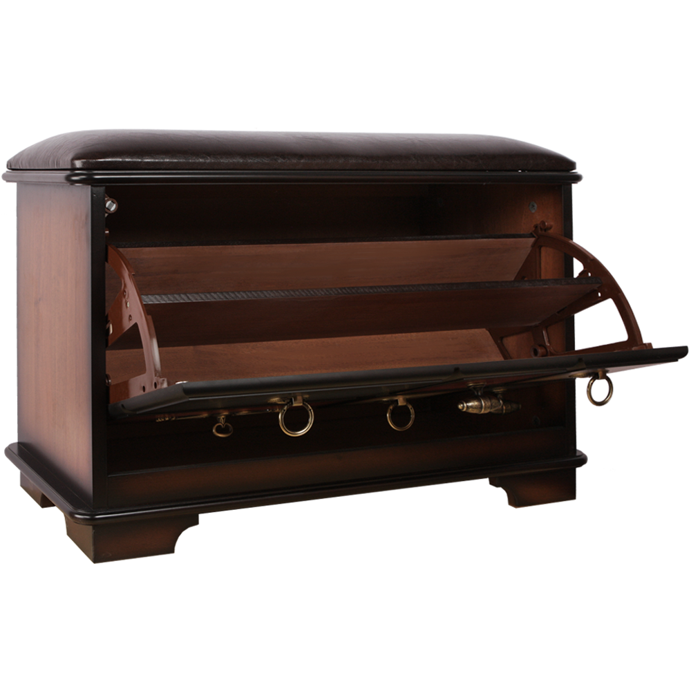 11539 Банкетка Пандора 3 с обувницей Орех Mix BOGACHO 4627139508717 - Вид №1