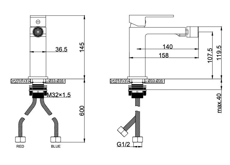 Смеситель для биде с одной ручкой Lablù гидро ARCH-00060297 - Вид №2