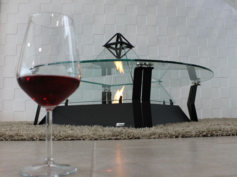 Стеклянный журнальный столик для каминов на биоэтаноле bioKamino CRYSTAL LOUVRE ARCH-00103430 - Вид №2