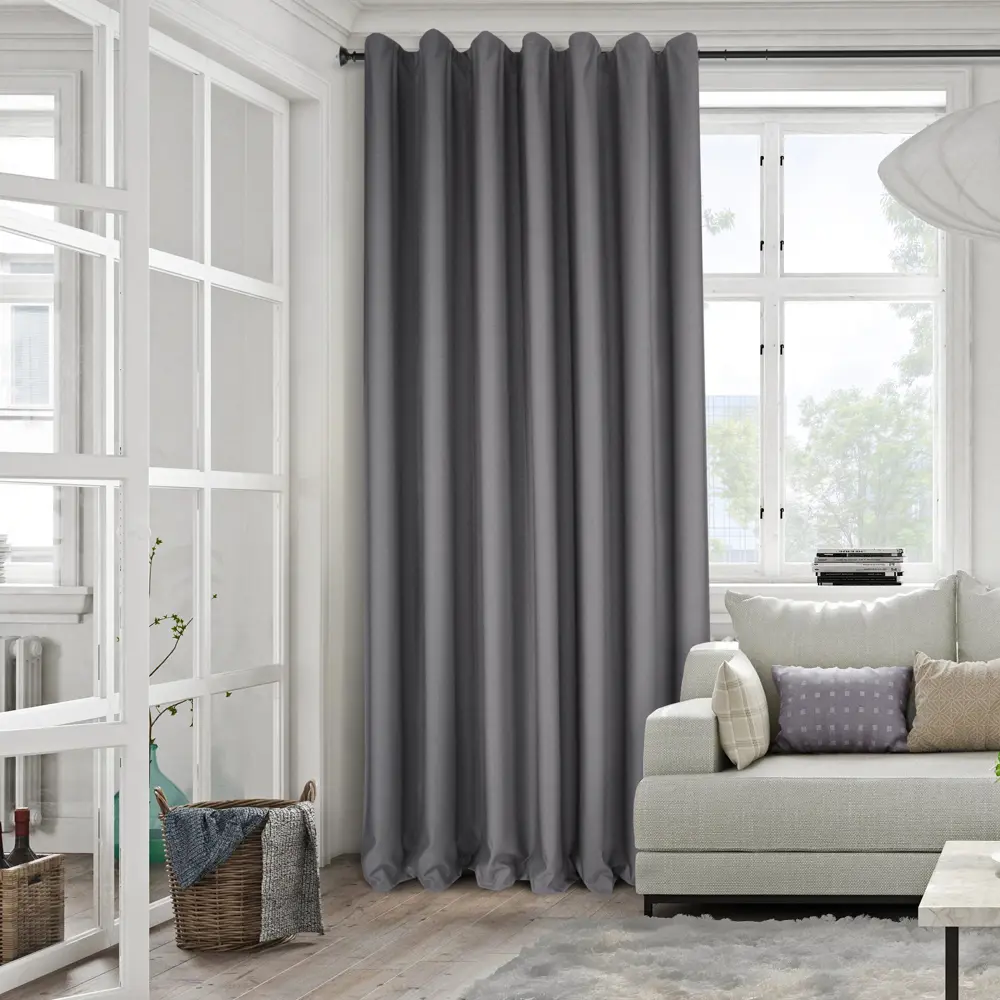 Штора на ленте для кухни Аликанте 160x260 см цвет коричневый 88053228 STLM-2045729 MIAMOZA 