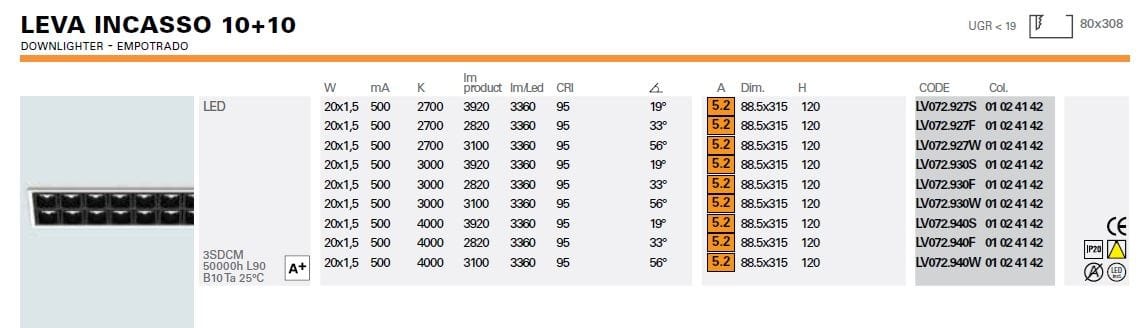 Несколько светодиодных утопленных прожекторов Lucifero's LEVA ARCH-00046791 - Вид №15