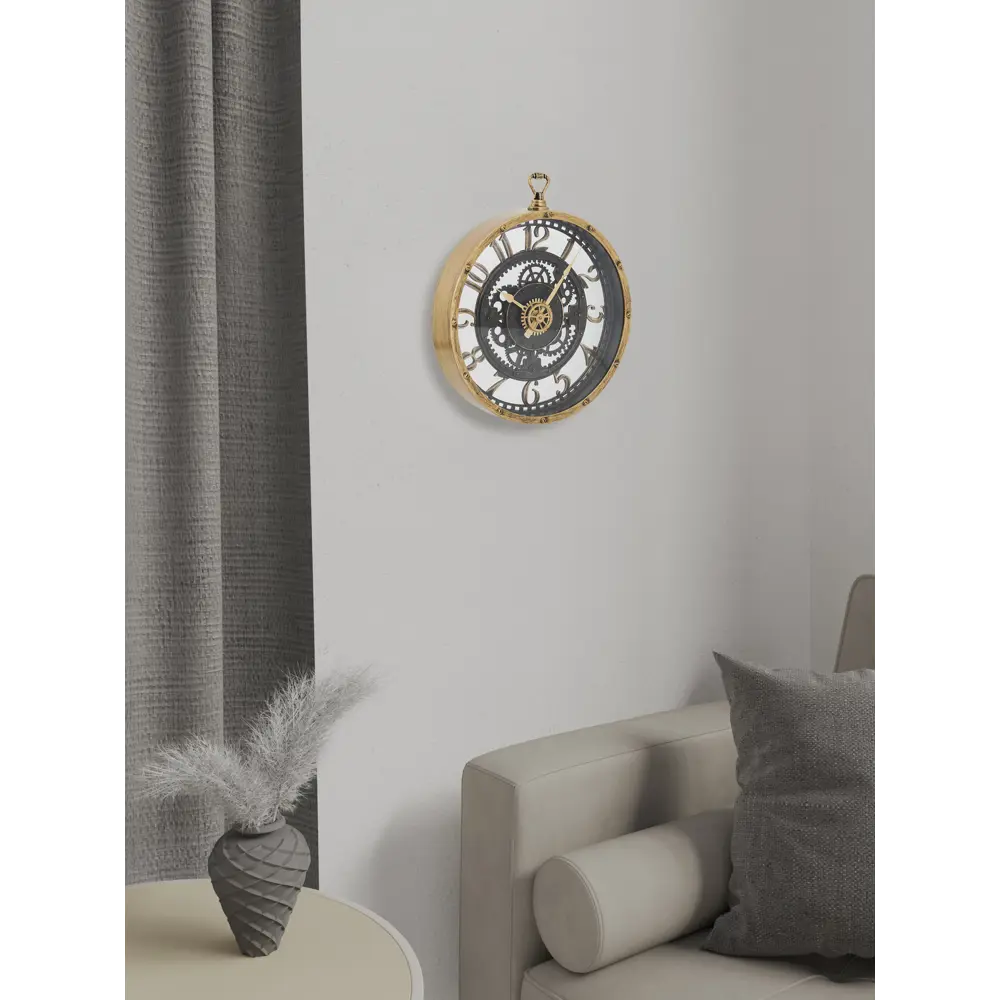Часы настенные Dream River Шестеренки круглые пластик цвет черный ø27 см STLM-2159026 - Вид №3