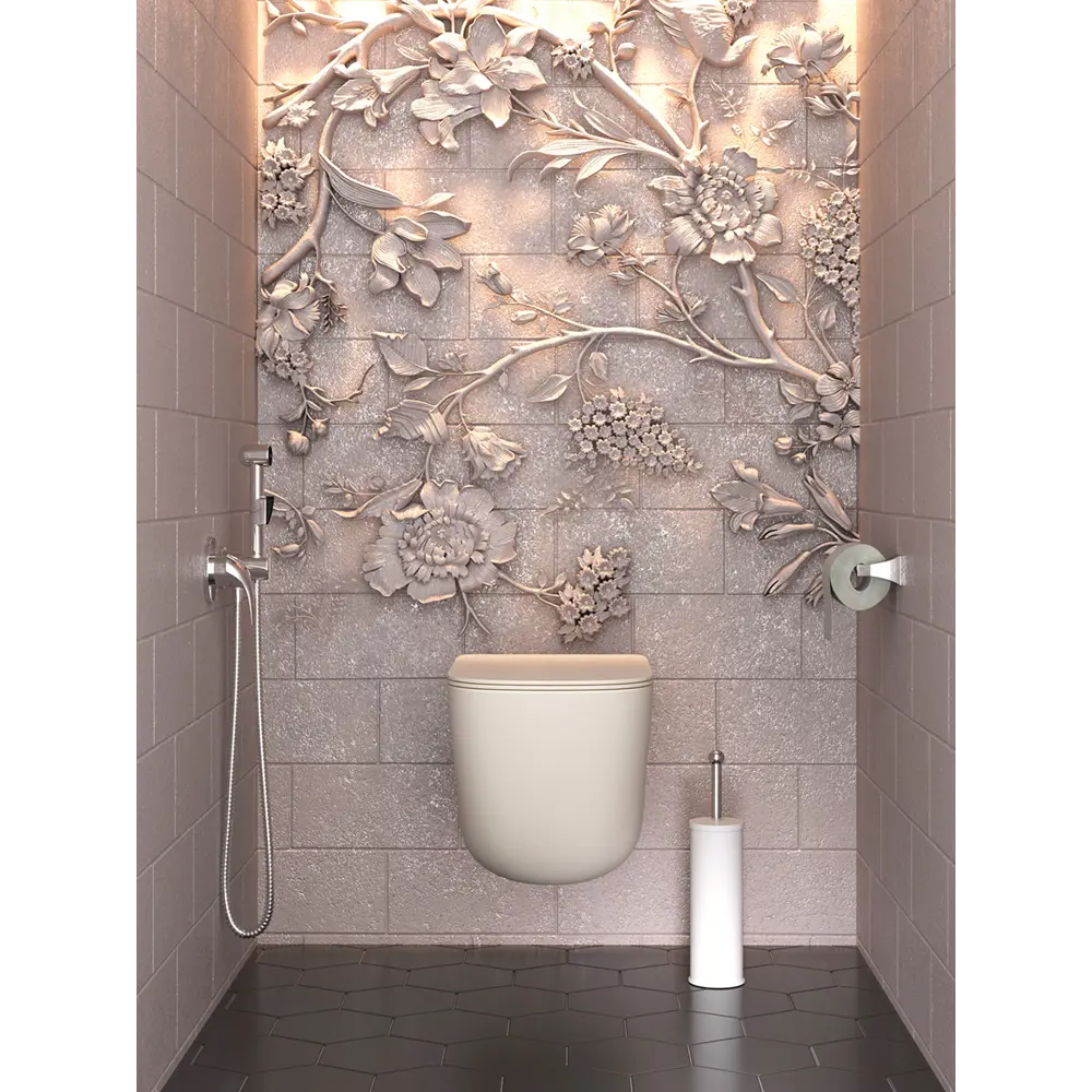 Ерш для унитаза напольный дарси металл белый Santreyd STLM-2007869 - Вид №4