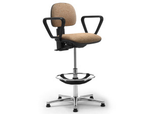 Регулируемый по высоте офисный стул с подставкой для ног