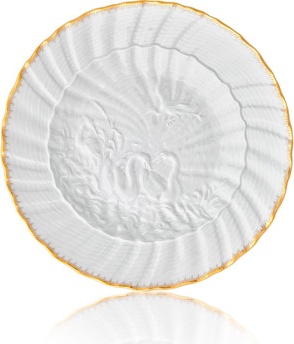 10645640 Meissen Набор тарелок обеденных 28см "Лебединый сервиз" (золотой кант), 6 шт Фарфор 