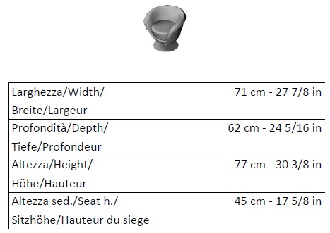 La Cividina Поворотное тканевое кресло по контракту Jango sun-id-1348357 - Вид №2