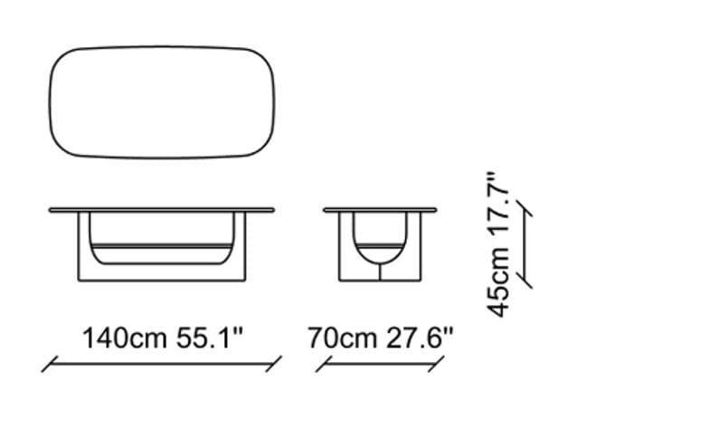 Деревянный прямоугольный журнальный столик с травертиновой столешницей NDESIGN Ezora ARCH-00102311 - Вид №4