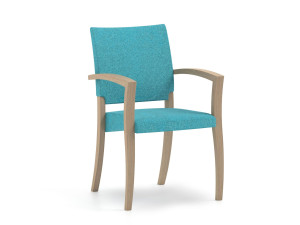 Штабелируемый тканевый стул с подлокотниками