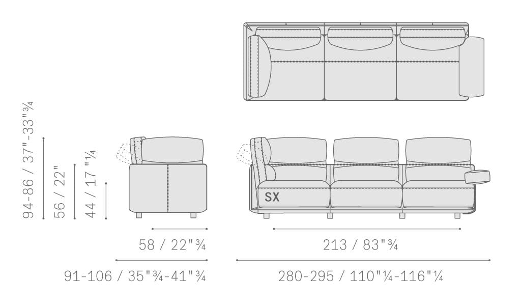 Кожаный модульный диван Poltrona Frau коллекция - диваны и кресла ARCH-00076677 - Вид №23