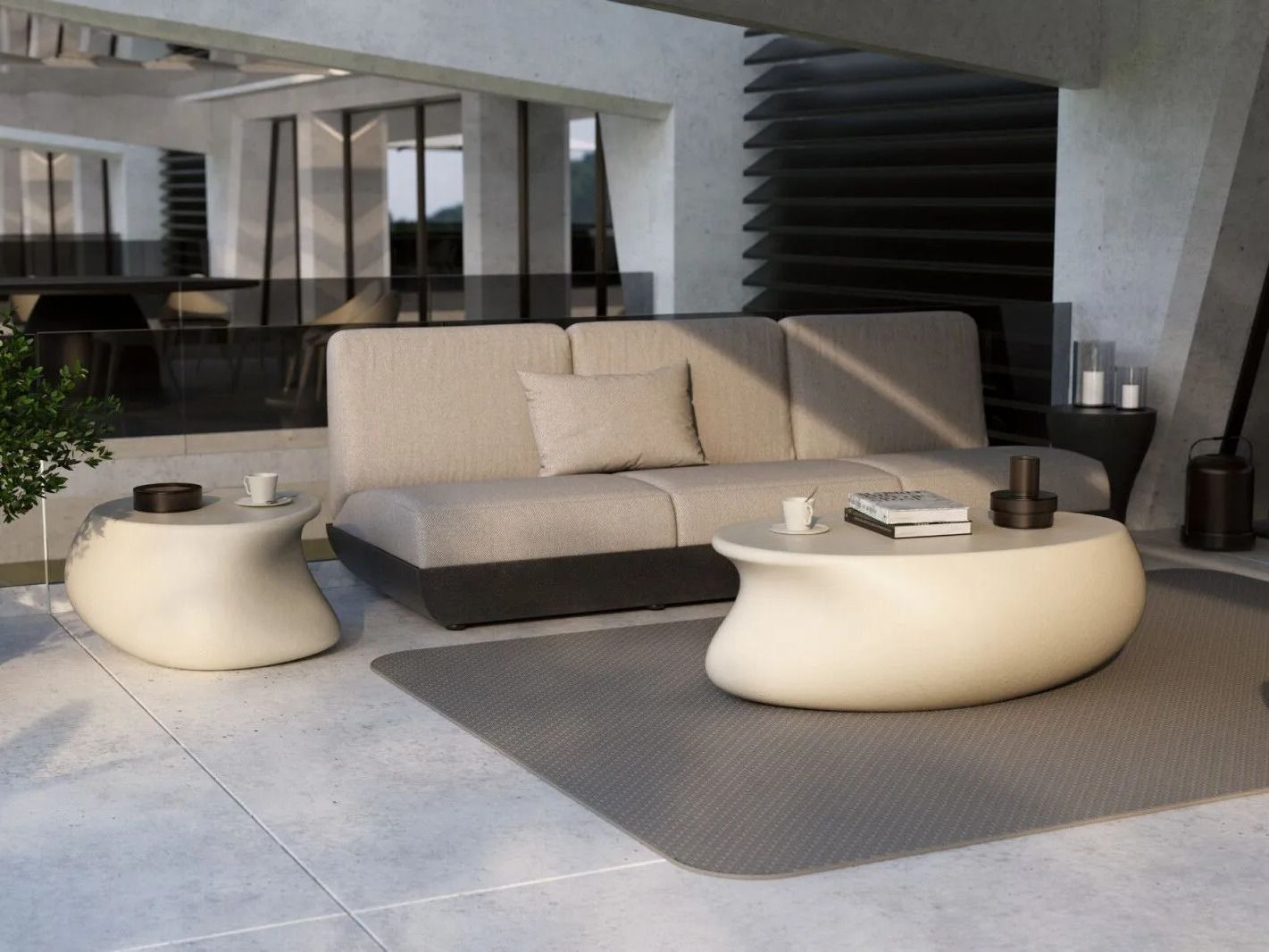 Овальный садовый стол из стекловолокна GANSK ECHO ARCH-00140243 - Вид №3