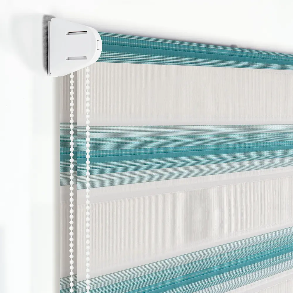 Штора рулонная день-ночь Palermo 150x250 см бирюзовая MIAMOZA Д/н Palermo STLM-2154148 - Вид №1