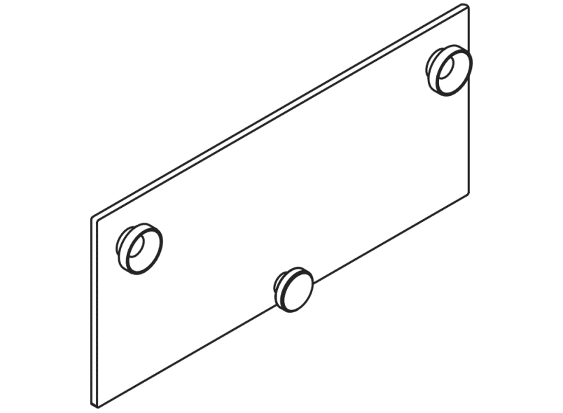 950.51.01440 Монтажная пластина HEWI System 800 K  - Вид №2