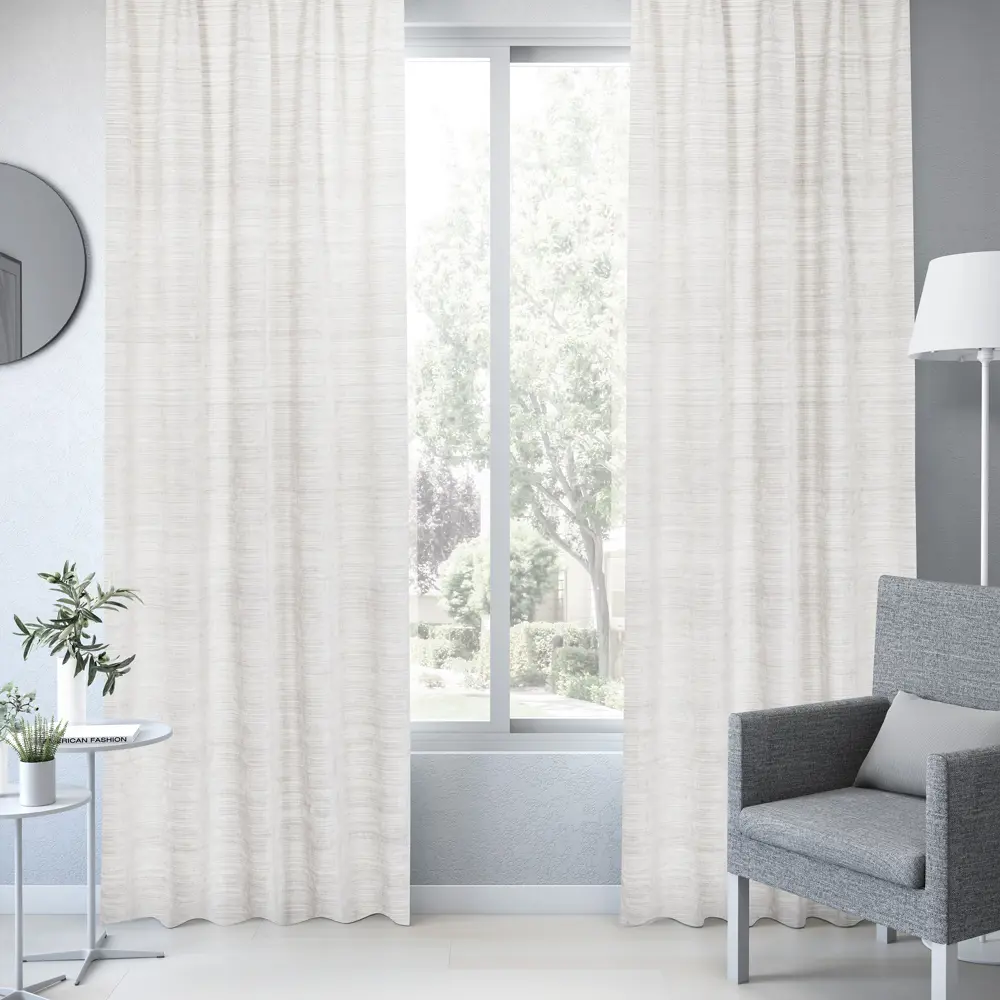 Штора на ленте Elche 160x280 см цвет бежевый 83406942 STLM-2202400 INSPIRE  - Вид №3