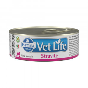 ПР0058326 Корм для кошек Vet Life Struvite при МКБ паштет банка 85г Farmina