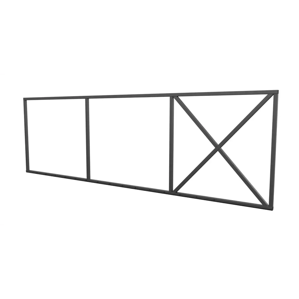 Ворота из профнастила 200x400 см 60x60 мм откатные RAL 7024 серый Santreyd STLM-2126030