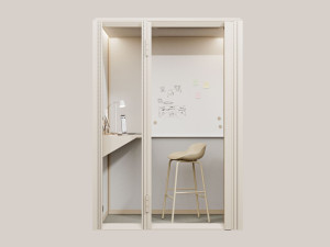 Одноместная акустическая офисная кабина со встроенным освещением