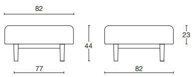 Diemme Мягкая подножка из ткани Bread sun-id-1442466 - Вид №4