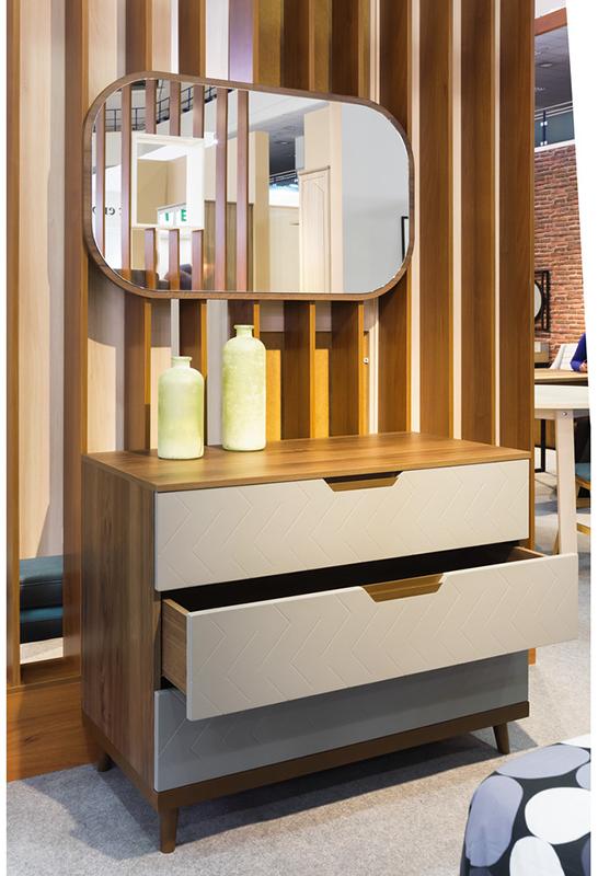 1432 Комод с 3 ящиками Сканди Грей R-HOME 4009264h_Грей - Вид №2