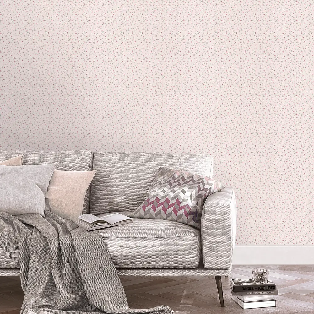 Обои флизелиновые Rasch Lazy Sunday розовые 0.53 м 453935 STLM-2117237 - Вид №2