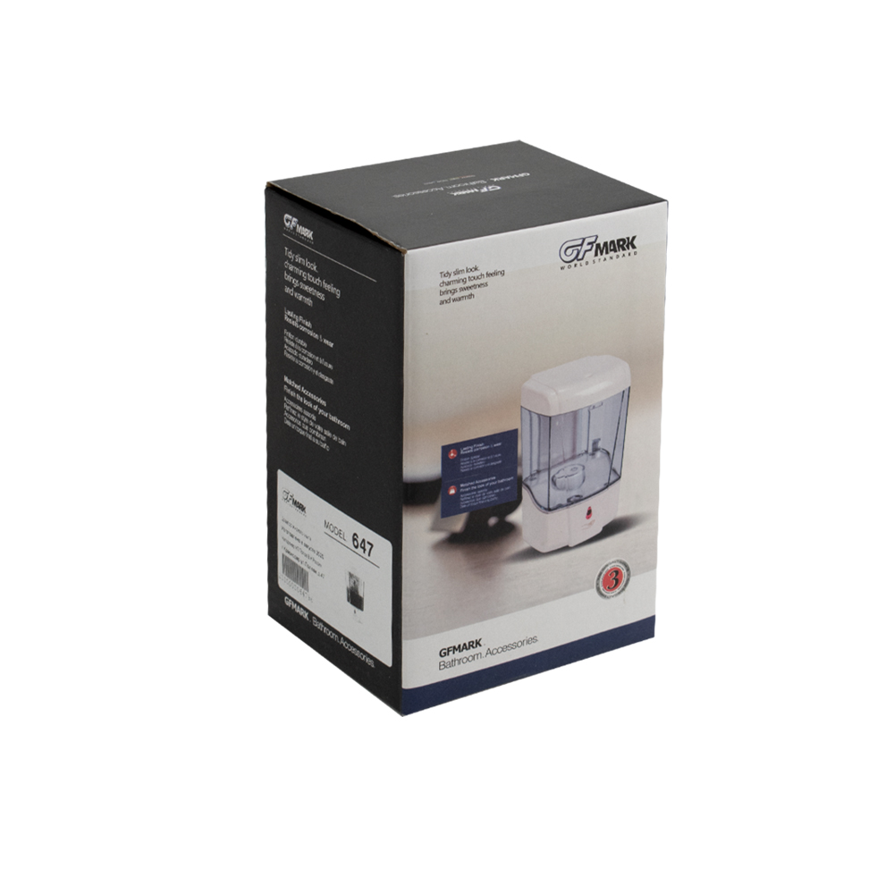 GFmark - Дозатор жидкого мыла, сенсорный, хромированный, 600 мл, код: 647  - Вид №5