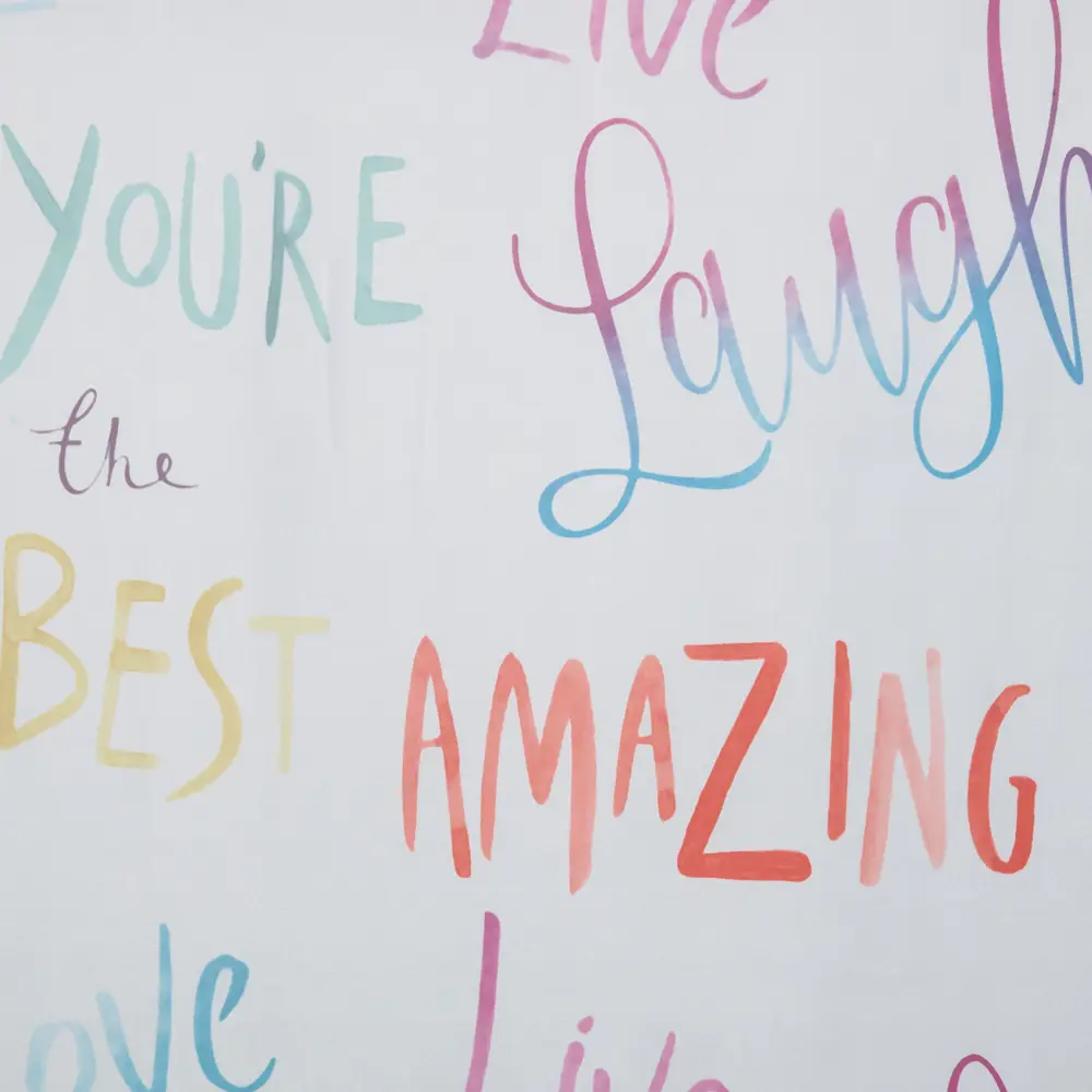 Тюль на ленте Скрипт 145x260 см детский цвет белый SEASONS STLM-2098081 - Вид №3