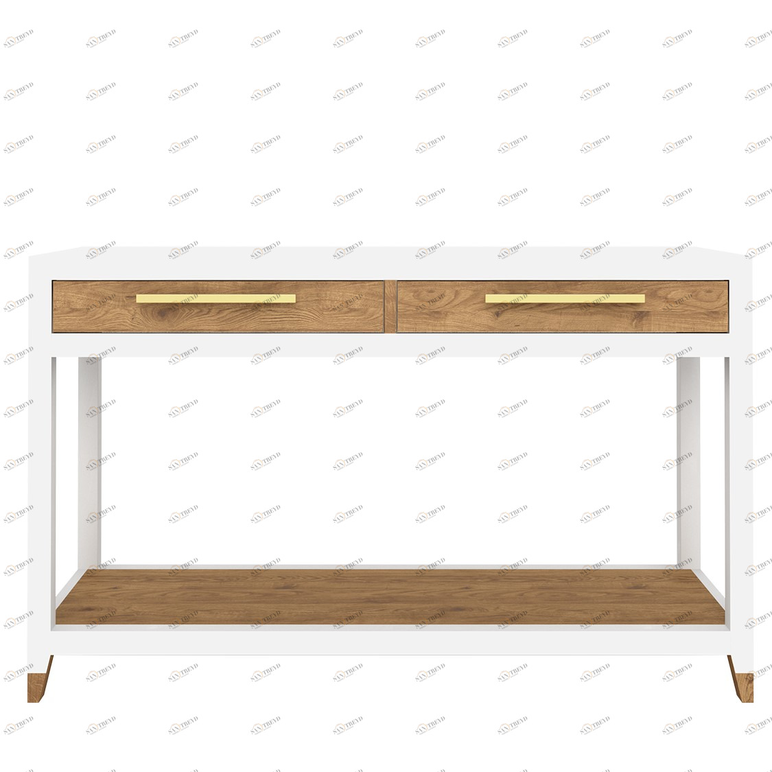 Консоль белая с ящиками и полкой Arnika FURNITERA  120363 Бежевый;белый 