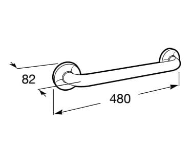 Металлическая U-образная ручка для ванны с антибактериальной обработкой Roca ACCESS ARCH-00141793 - Вид №6