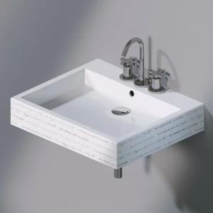 L255420G Подвесная раковина настенная прямоугольная A. e T. Italia  белая