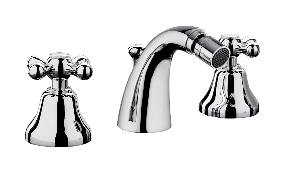 15503 Смеситель для биде с тремя отверстиями и сливным клапаном 1,1 / 4 ”. Bongio Axel