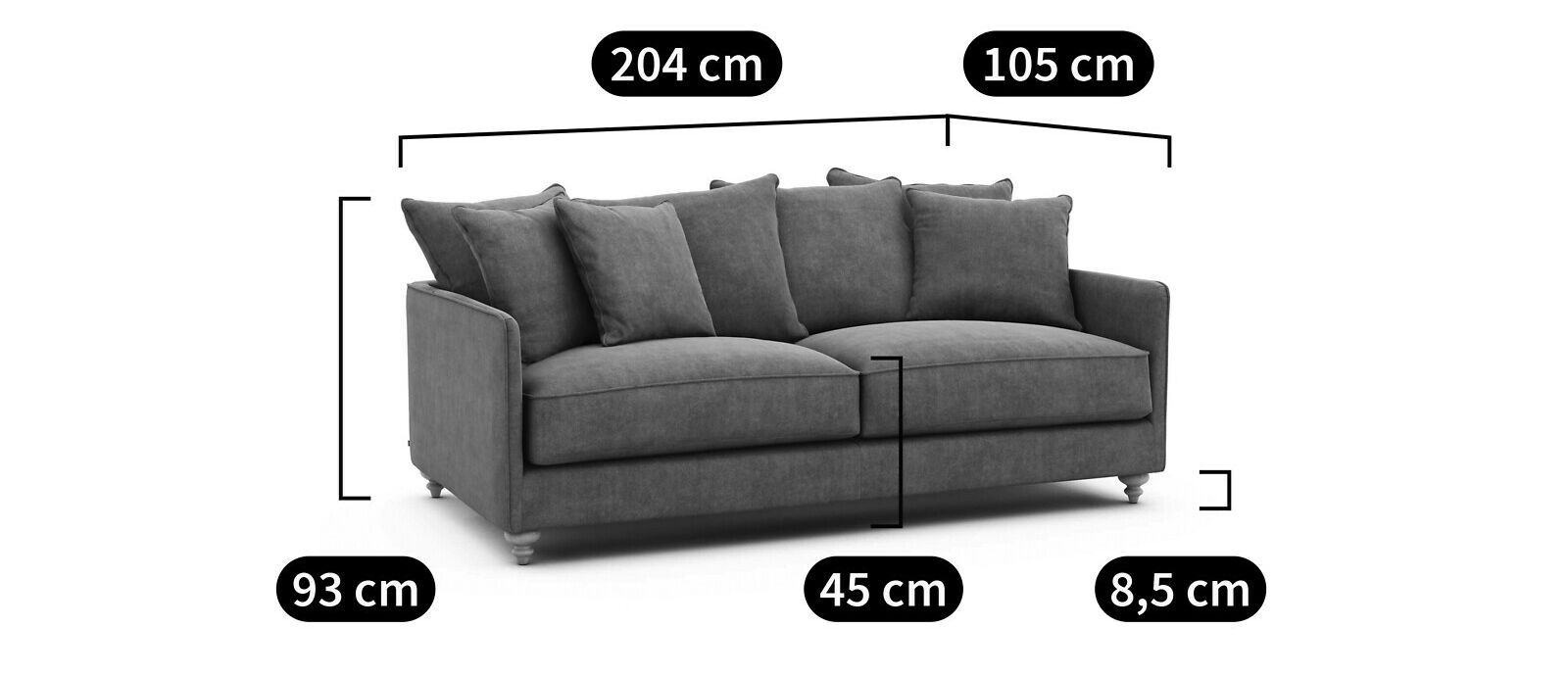 Двуспальный диван-кровать из ткани AMPM Lazare ARCH-00133490 - Вид №10