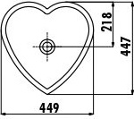 TP149-00CB00E-0000 Раковина TP149 сердце белая Creavit  - Вид №2
