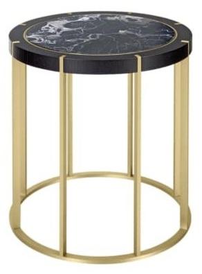 FRATO Круглый журнальный столик из камня и латуни  Ffu260025aaa  - Вид №1